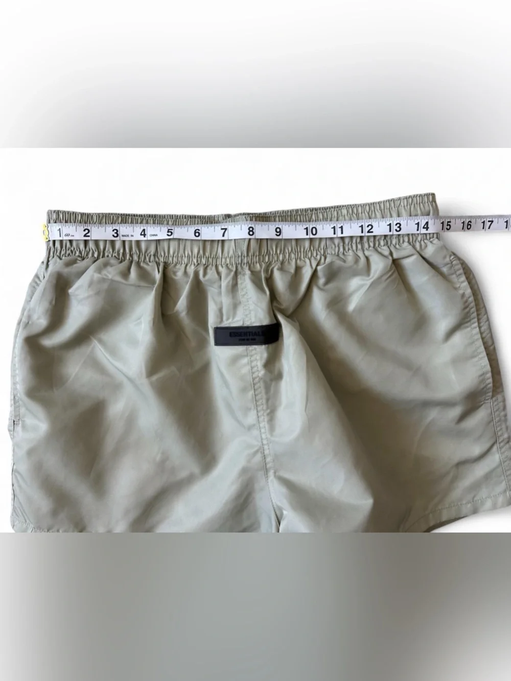 Fear Of God Essentials Men's Light Sage Green Athletic Shorts - Size Small